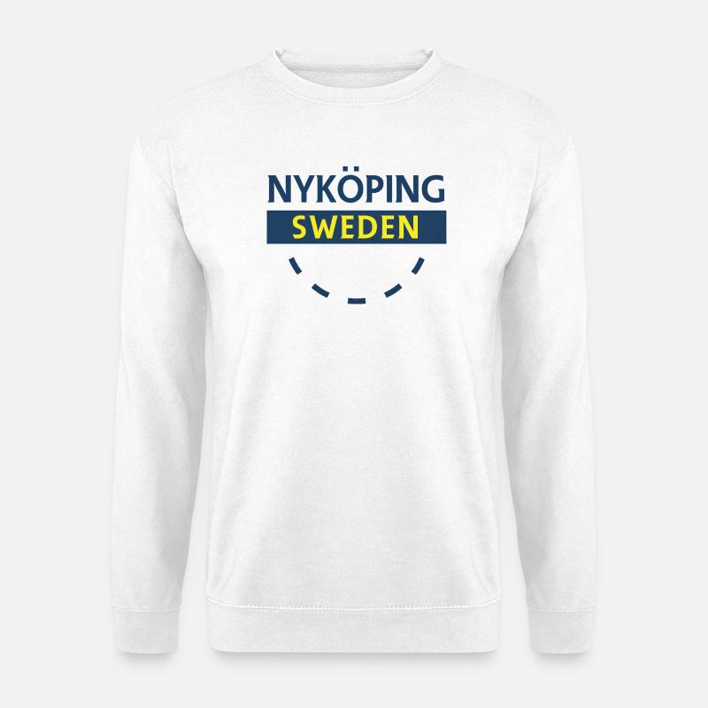 Nyköping Schweden Schild - Unisex Pullover - Weiß