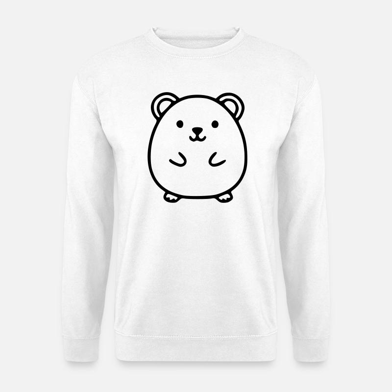 Hamster Lineart Vector - Unisex Sweatshirt - white