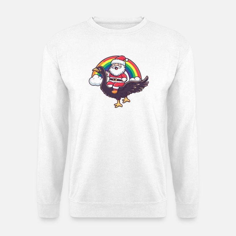 Strauß Weihnachtsmann Weihnachten - Unisex Pullover - Weiß