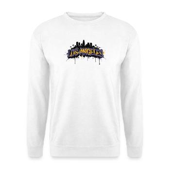 Los Angeles Graffiti Skyline - Unisex Pullover - Weiß - Vorne