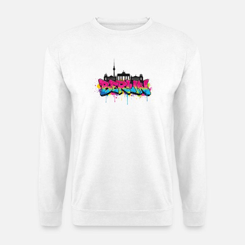 Berlin Graffiti Skyline - Unisex Sweatshirt - white