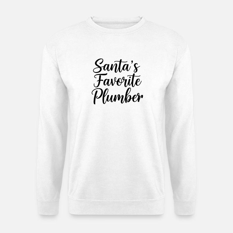 Santa's Favorite Plumber - Unisex Pullover - Weiß