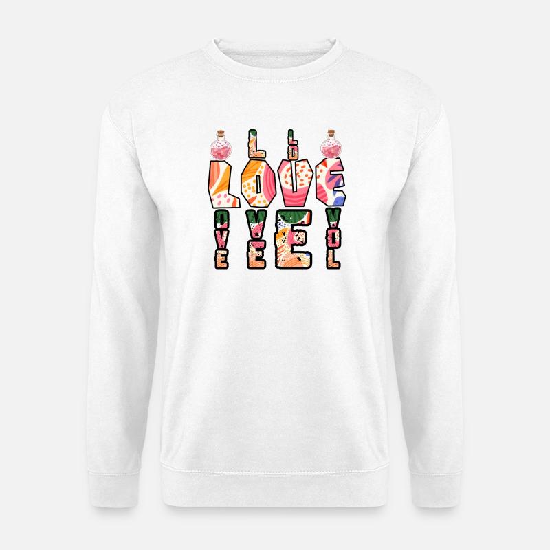 Boho Bunte Liebesbriefe - Unisex Pullover - Weiß