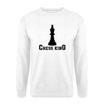 Chess King - Unisex Pullover - Weiß - Vorne