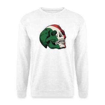Illustration du drapeau italien du crâne - Sweat-shirt Unisexe - blanc - Devant