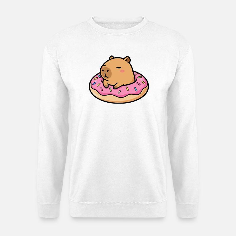 Kapibara im Donut - Unisex Pullover - Weiß