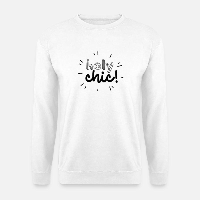 "holy chic" - Unisex Pullover - Weiß