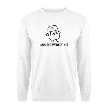 amis-joueurs-boutons-souris-drôle-spruch_1 - Sweat-shirt Unisexe - blanc - Devant