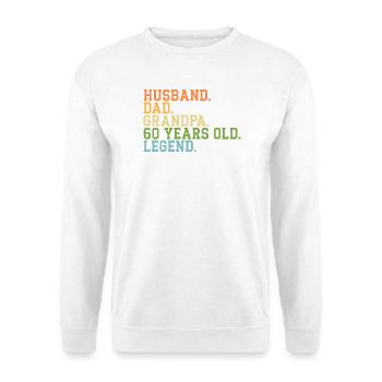Ehemann Papa Opa 65 Jahre alte Legende - Unisex Pullover - Weiß - Vorne