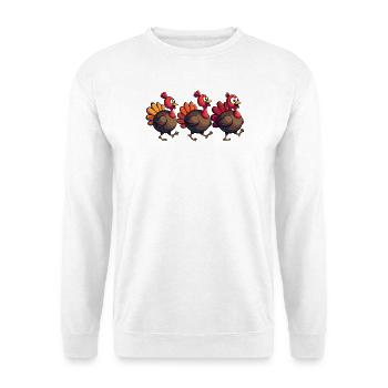Bébé dinde de Thanksgiving - Sweat-shirt Unisexe - blanc - Devant