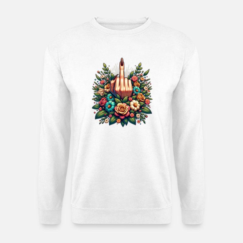 Floral Rebellion - Unisex Pullover - Weiß
