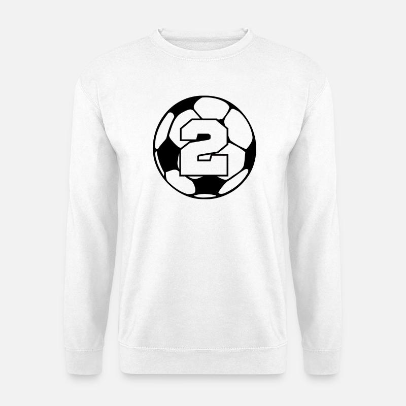 Nummer 2 Fußball - 2. Jubiläum - Unisex Pullover - Weiß