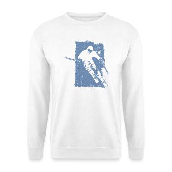 Skier Winter Sport Grunge Design - Unisex Sweatshirt - white - Front