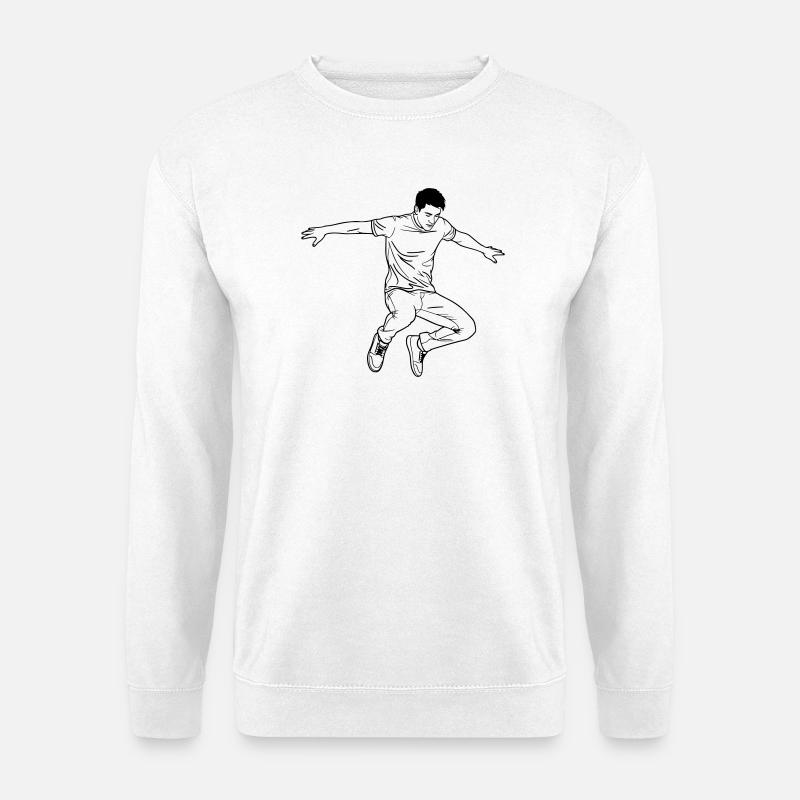 Dancing Man Line Art - Unisex Sweatshirt - white