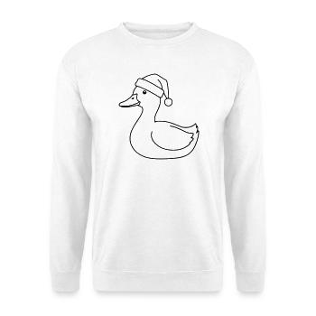 Christmas Duck Line Art - Unisex Sweatshirt - white - Front