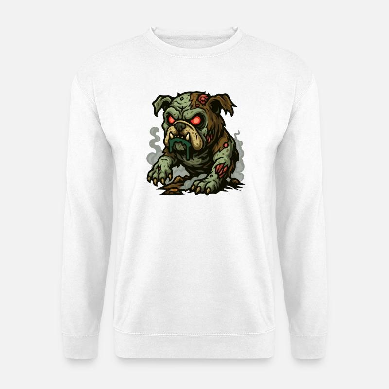 Untote Bulldogge - Unisex Pullover - Weiß