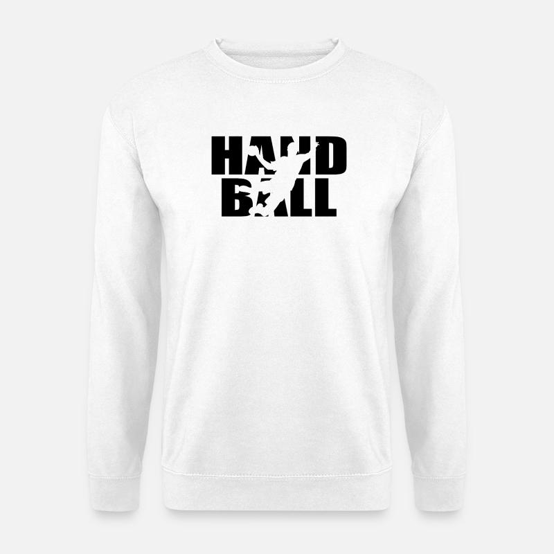 Klassisches Handball Design – Teamgeist & Power - Unisex Pullover - Weiß