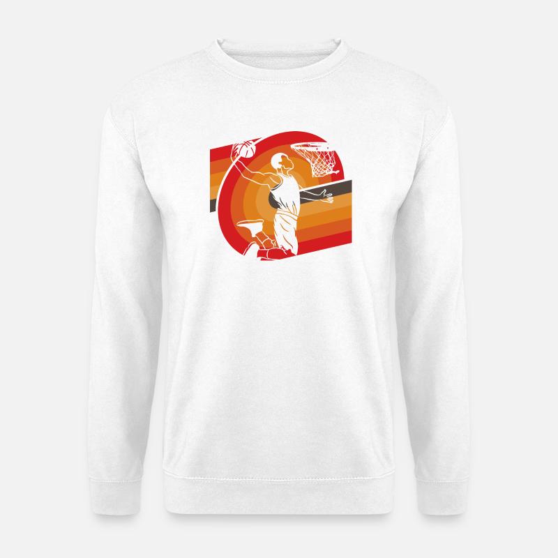 Klassisches Oldschool Basketball Design Retro  - Unisex Pullover - Weiß