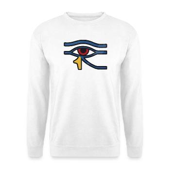 Auge des Horus Blaue Linie - Unisex Pullover - Weiß - Vorne