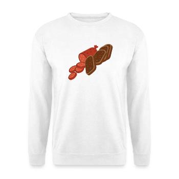 Salami Brot Cartoon - Unisex Pullover - Weiß - Vorne