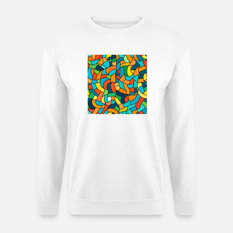 Farbenknoten Gewirr - Unisex Pullover - Weiß