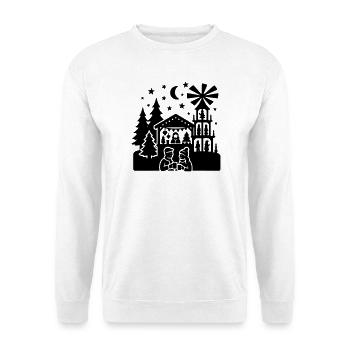 Christmas Market Silhouette - Unisex Sweatshirt - white - Front