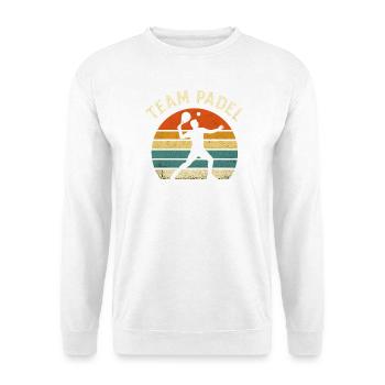 Team Padel Rétro Coucher Soleil - Sweat-shirt Unisexe - blanc - Devant