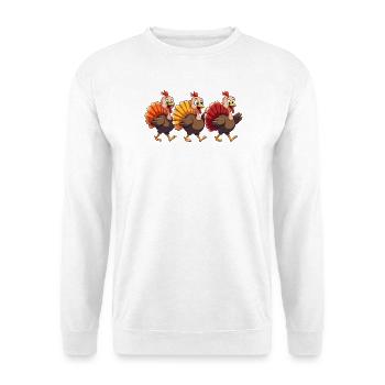 Bébé dinde de Thanksgiving - Sweat-shirt Unisexe - blanc - Devant