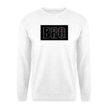 Fettgedrucktes BRO Distressed Typography T-Shirt - Unisex Pullover - Weiß - Vorne