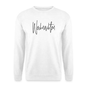 Weihnachten Script Handlettering - Unisex Pullover - Weiß - Vorne