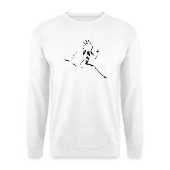 coureur - Sweat-shirt Unisexe - blanc - Devant