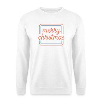 Neon Merry Christmas Schriftzug - Unisex Pullover - Weiß - Vorne