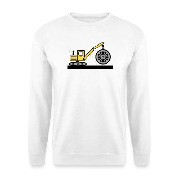Excavatrice - Sweat-shirt Unisexe - blanc - Devant