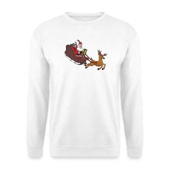 Santa Sleigh Dash and Reindeer Run - Unisex Sweatshirt - white - Front