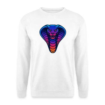 Neon Cobra Gradient Illustration - Unisex Sweatshirt - white - Front