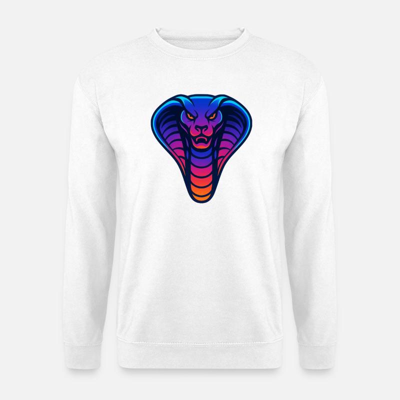 Neon-Kobra Farbverlauf Illustration - Unisex Pullover - Weiß
