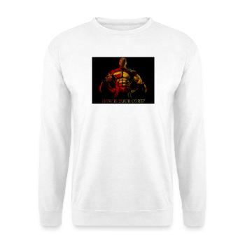 Question centrale : Explosion d’abdominaux audacieux - Sweat-shirt Unisexe - blanc - Devant