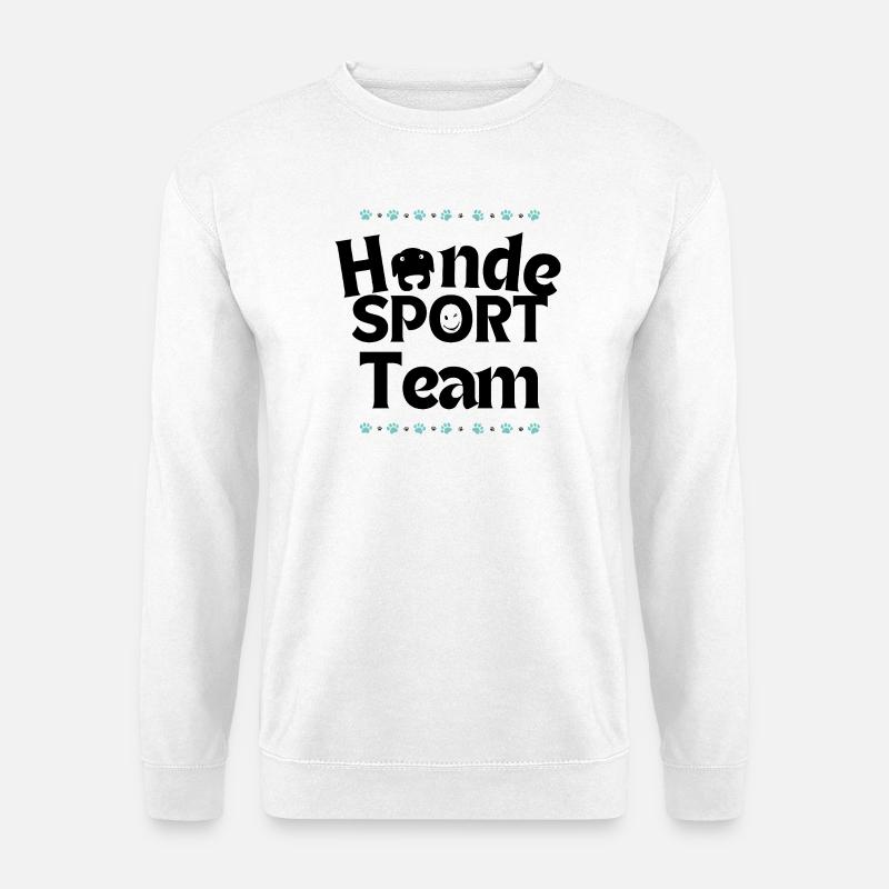 Hundsport Team mit Pfotenrahmen - Unisex Pullover - Weiß