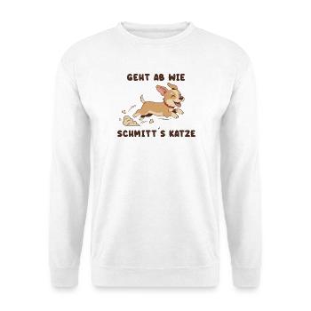 Flinker Corgi Sprint Spruch - Unisex Pullover - Weiß - Vorne