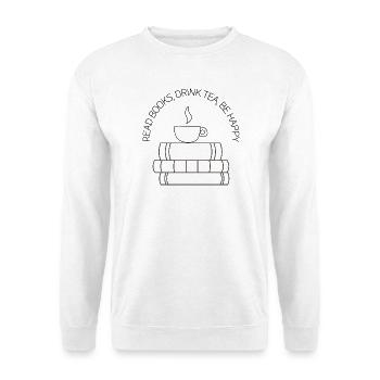 Reading, Tea & Happiness – Design - Unisex Sweatshirt - white - Front