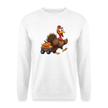 Thanksgiving Drôle Dinde de Thanksgiving - Sweat-shirt Unisexe - blanc - Devant