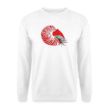 Perlboot, Ammonit, Kopffüßer, Nautilus - Unisex Pullover - Weiß - Vorne