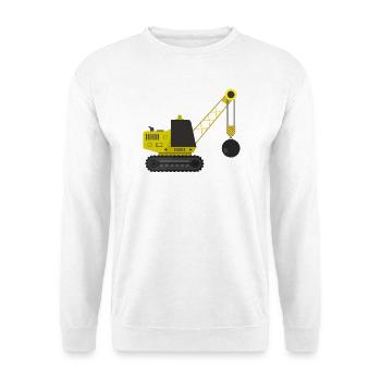 Grue à billes de démolition - Sweat-shirt Unisexe - blanc - Devant