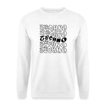 Conception de logo Techno wavy. - Sweat-shirt Unisexe - blanc - Devant