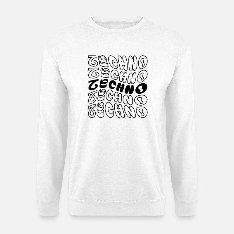 Conception de logo Techno wavy. - Sweat-shirt Unisexe - blanc