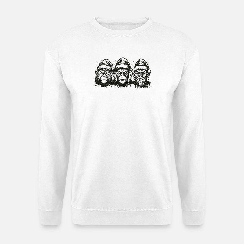 Tre aber - Julemandshatte - Unisex sweater - hvid