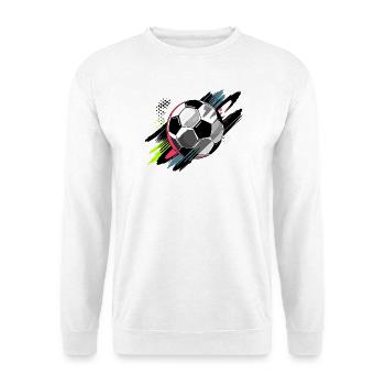 Football dynamique avec des effets de couleur pour les amateurs de sport - Sweat-shirt Unisexe - blanc - Devant