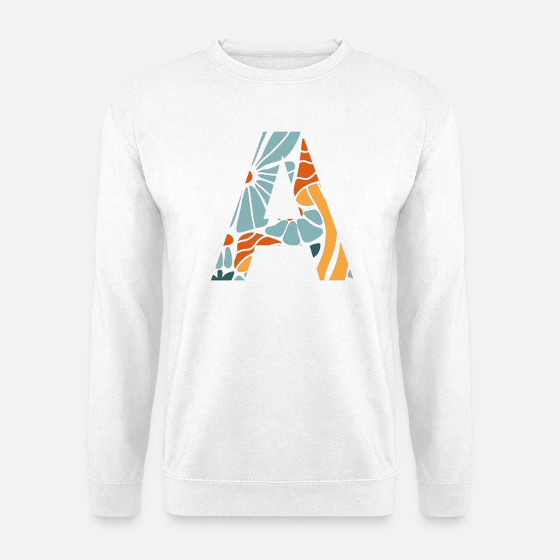 Groovy Blume Brief Geschenkidee - Unisex Pullover - Weiß