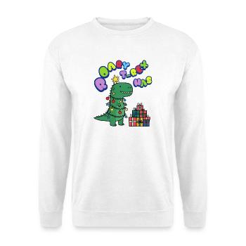 Timmie der kleine T-Rex ist ein Tannenbaum - Unisex Pullover - Weiß - Vorne