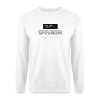 Cat n.m. definition of the word cat - Unisex Sweatshirt - white - Front